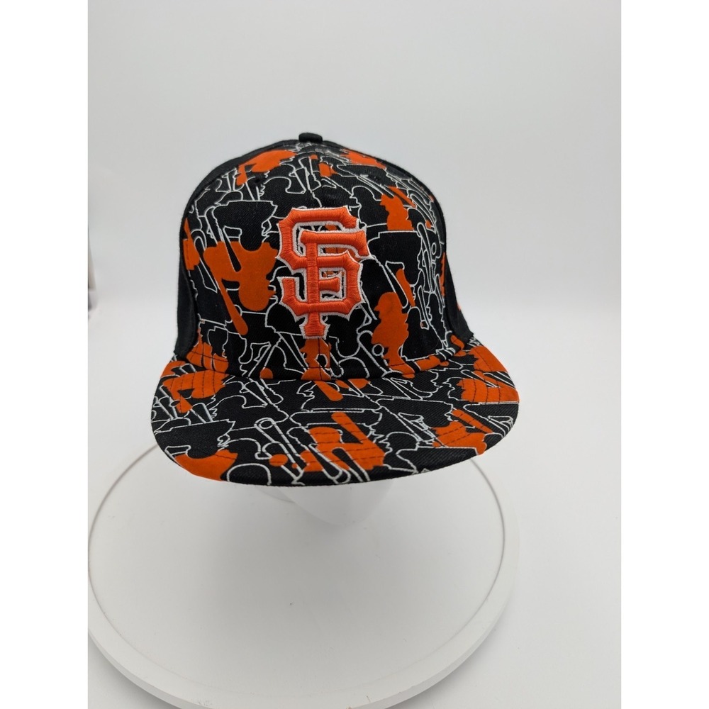 New Era 59FIFTY San Francisco Giants Fitted‎ Hat 7 3/4 MLB Black Orange